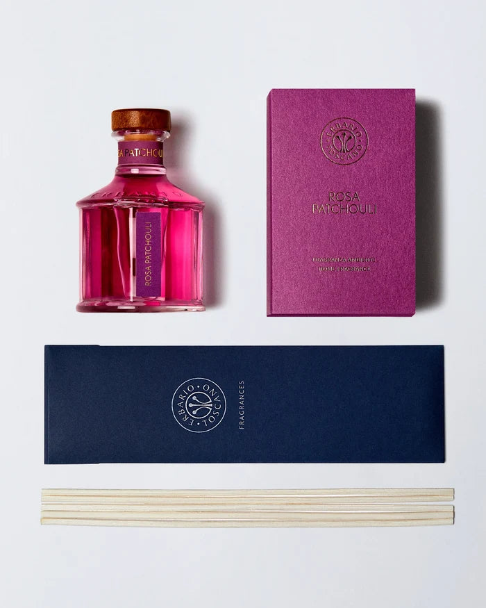 Erbario Toscano Rosa Patchouli (Rose Patchouli) Floral Home Fragrance Reed Diffuser 100ml