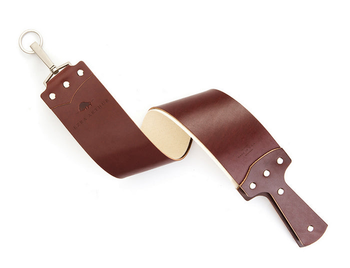 Ezra Arthur Horsehide Razor Strop - 3 Inch Burgundy