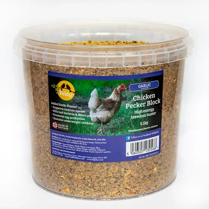 Feldy Flavoured Chicken Peck Blocks, 3.5kg