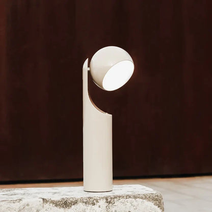 Fine Lumens Mono Reading Lamp – Modern Cordless LED Desk Lamp & Reading Light, 13.5" H, Beige