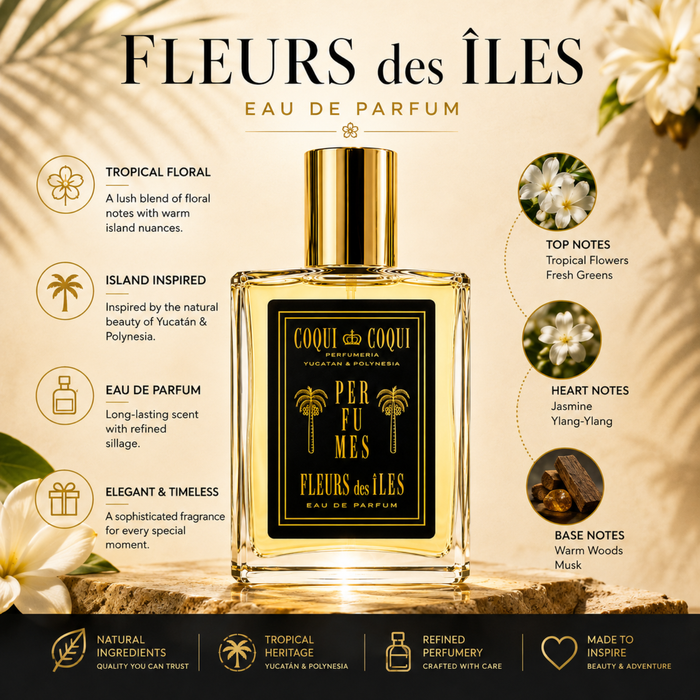 Fleurs Des Îles Eau de Parfum – Unisex Fruity Floral Fragrance, 15ml