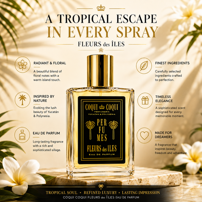 Fleurs Des Îles Eau de Parfum – Unisex Fruity Floral Fragrance, 15ml