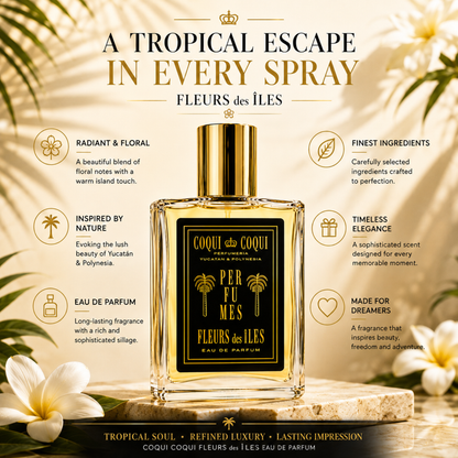 Fleurs Des Îles Eau de Parfum – Unisex Fruity Floral Fragrance, 15ml