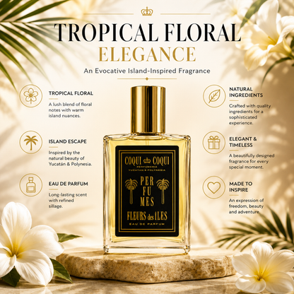 Fleurs Des Îles Eau de Parfum – Unisex Fruity Floral Fragrance, 15ml