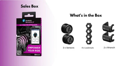 Fobo Wheely Smart Bluetooth 5 Tyre Pressure Monitoring System for your Wheelchair