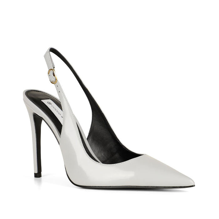 Fran Slingback Pump Leather Gray, view 3