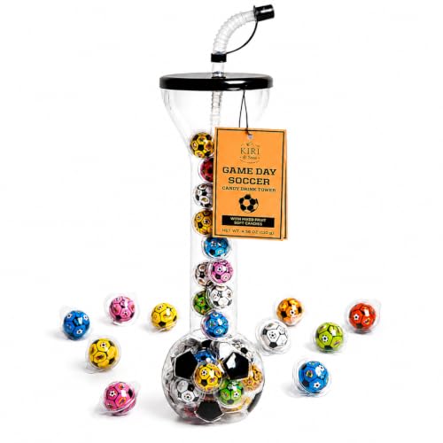 Game Day Soccer Candy Drink Tower with Mixed Fruit