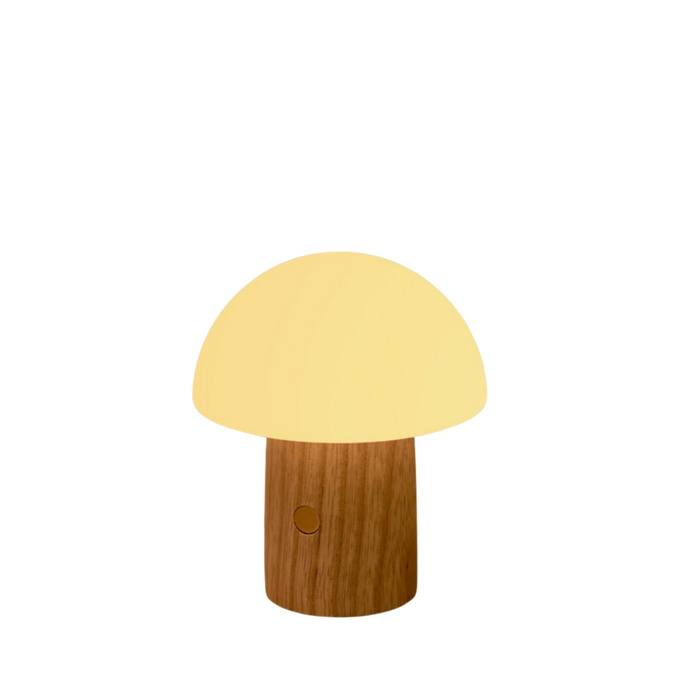 Gingko Design Alice Mushroom Lamp 7 RGB Color Switching - Super Mini - White Ash