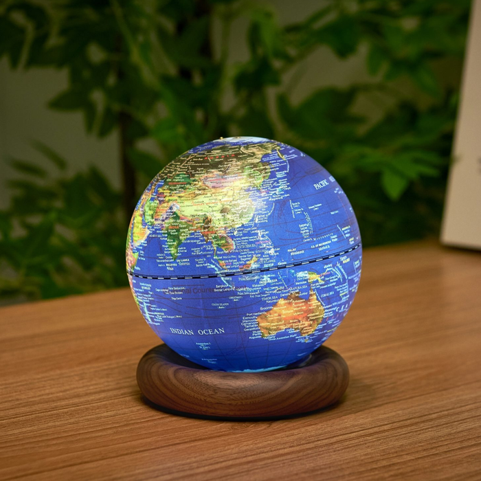 Gingko Design AtlasGlobe Lamp Rechargeable LED - Mini Dark Ocean Blue