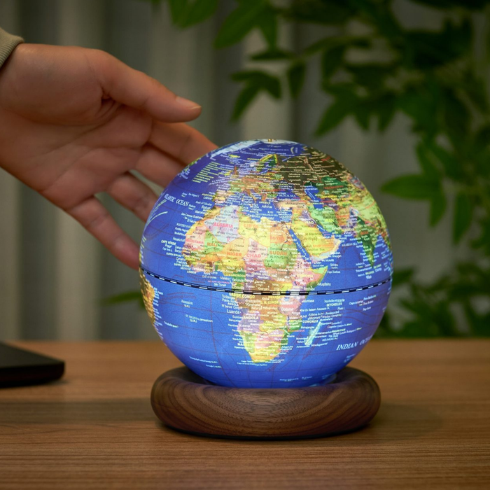 Gingko Design AtlasGlobe Lamp Rechargeable LED - Mini Dark Ocean Blue