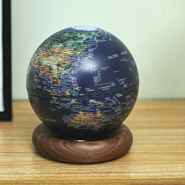 Gingko Design AtlasGlobe Lamp Rechargeable LED - Mini Dark Ocean Blue