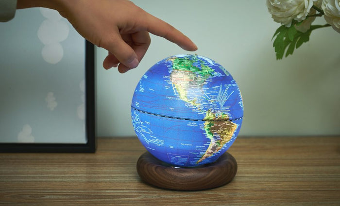Gingko Design AtlasGlobe Lamp Rechargeable LED - Mini Dark Ocean Blue