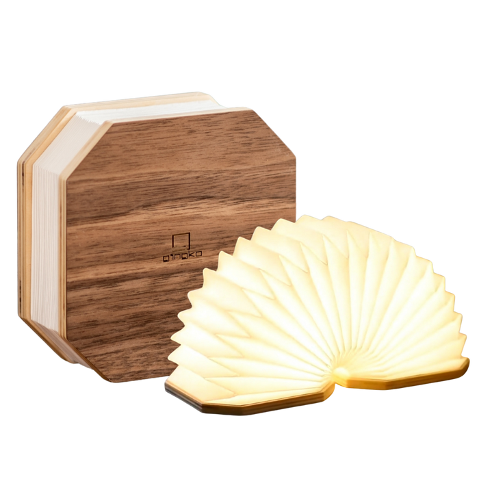 Gingko Design Smart Accordion Lamp Rechargeable LED - Walnut Wood (One Size)
