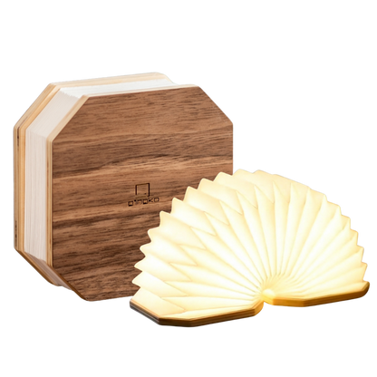 Gingko Design Smart Accordion Lamp Rechargeable LED - Walnut Wood (One Size)