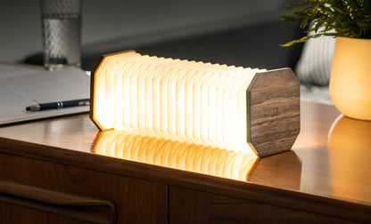 Gingko Design Smart Accordion Lamp Rechargeable LED - Walnut Wood (One Size)