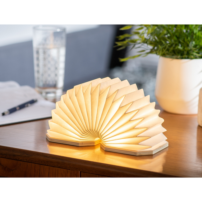 Gingko Design Smart Accordion Lamp Rechargeable LED - Walnut Wood (One Size)