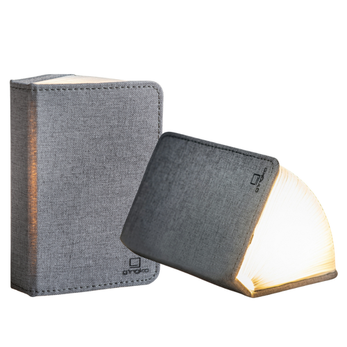 Gingko Design Smart Book Light Linen Fabric Rechargeable LED - Urban Mini Grey