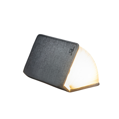 Gingko Design Smart Book Light Linen Fabric Rechargeable LED - Urban Mini Grey