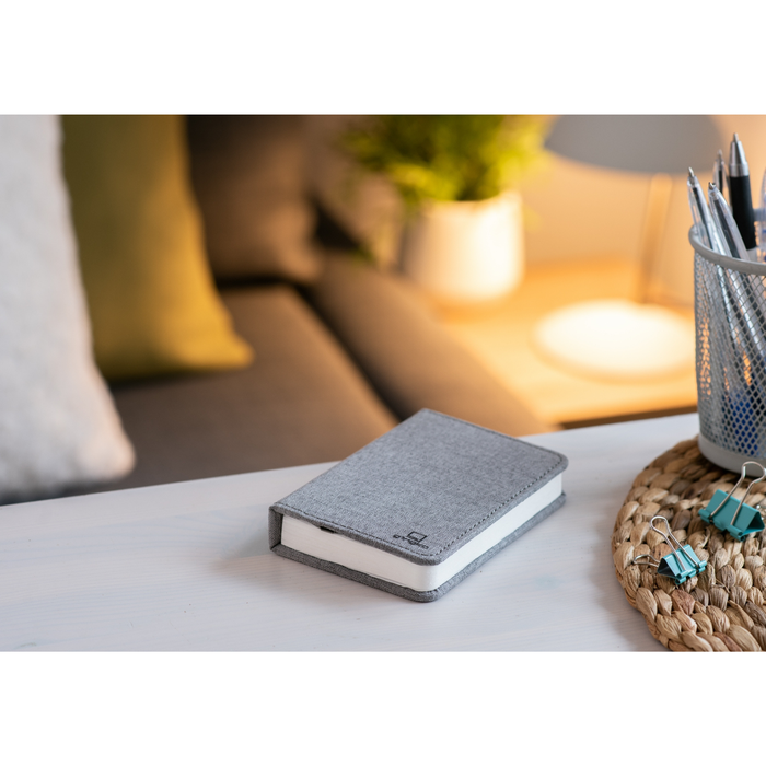 Gingko Design Smart Book Light Linen Fabric Rechargeable LED - Urban Mini Grey