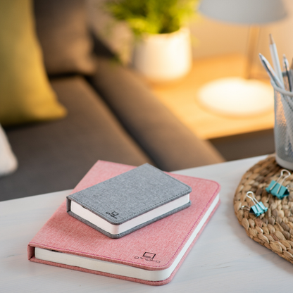 Gingko Design Smart Book Light Linen Fabric Rechargeable LED - Urban Mini Grey