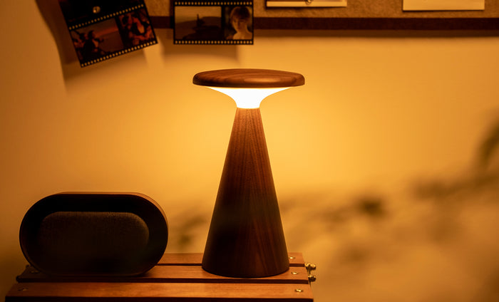 Gingko Design Sylva Rechargeable LED Table Lamp - Large Walnut
