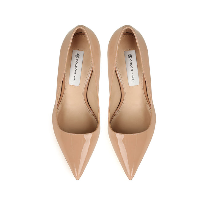 Giovanna Pump Nude Patent Leather, view 4