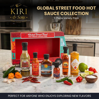 Global Street Food Hot Sauce Collection, 6 Piece Set