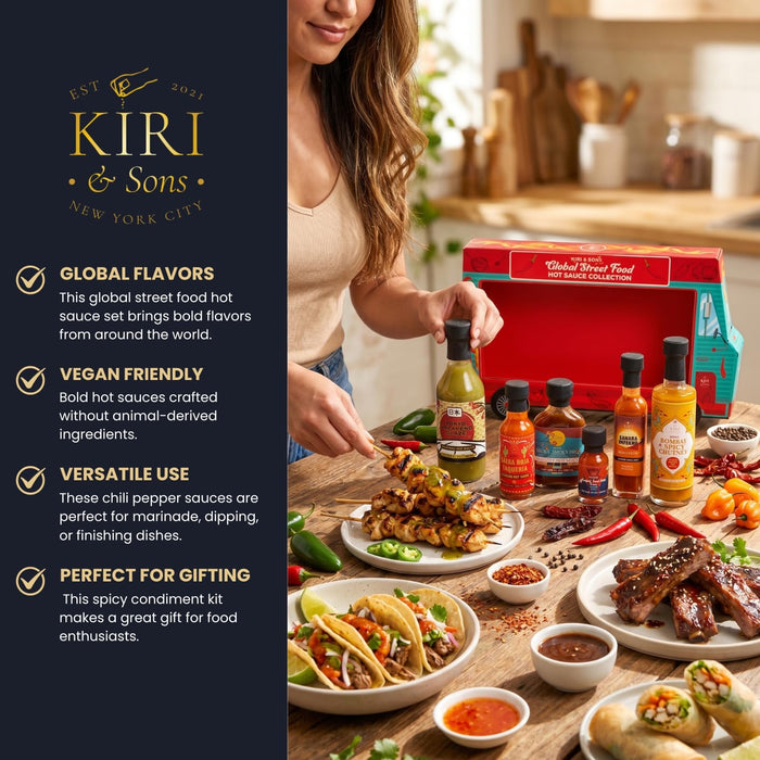 Global Street Food Hot Sauce Collection, 6 Piece Set