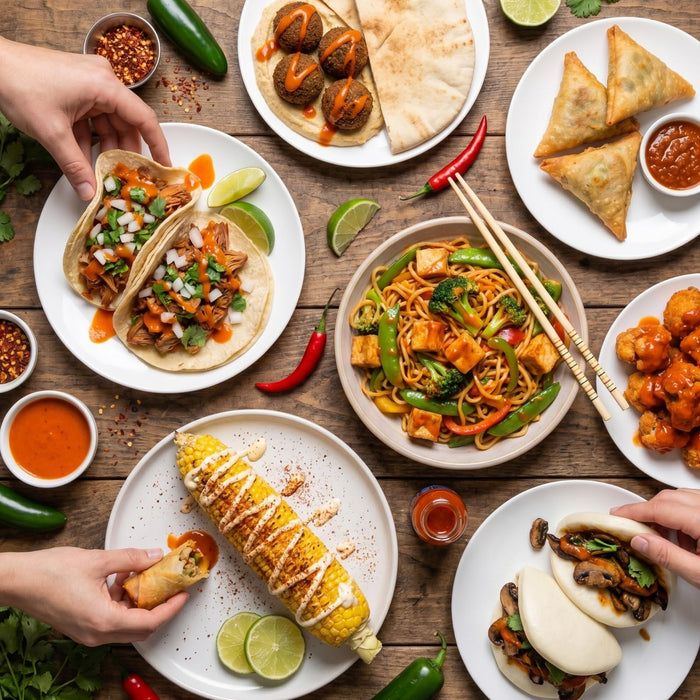 Global Street Food Hot Sauce Collection, 6 Piece Set