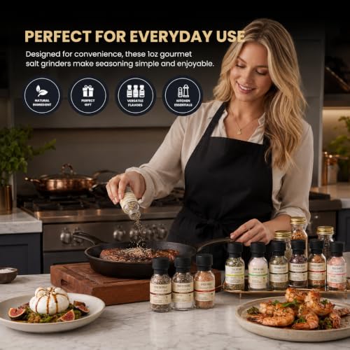 Gourmet Salt Sampler Collection 20 Pack - Premium Seasoning Gift Set