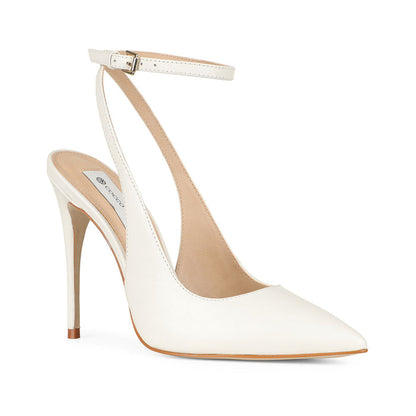Grace Slingback Pump Leather White, view 3