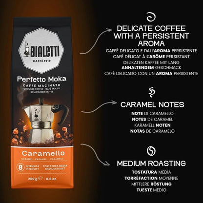 Grounded Coffee Bialetti Perfetto Moka Caramello 250 grm