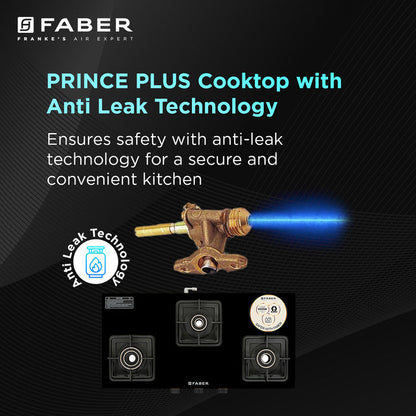 HOB COOKTOP PRINCE PLUS 3BB BK