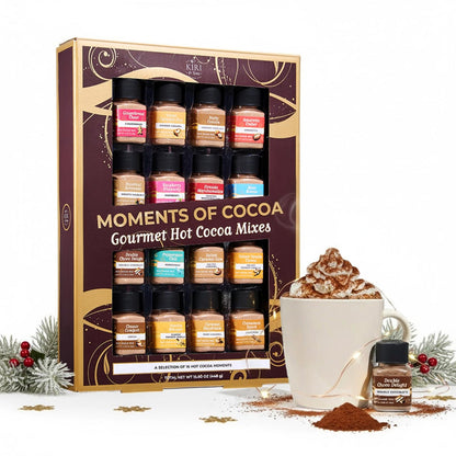 Hot Chocolate Mix Gift Set – 16 Mini Bottle Cocoa Sampler