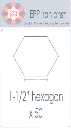 HUGS N KISSES IRON ON EPP HEXIES 1.25"