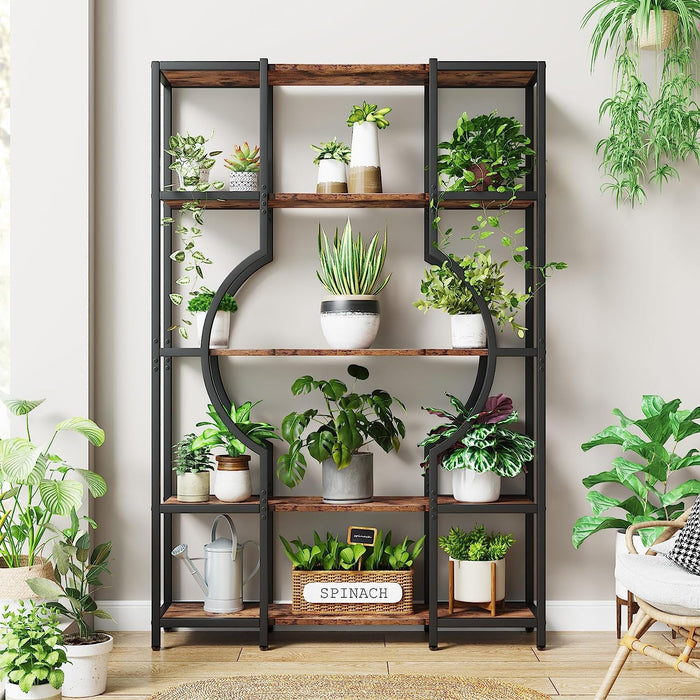 Industrial 5-Tier Bookshelf for Home Office, Modern Bookcase Shelving Unit