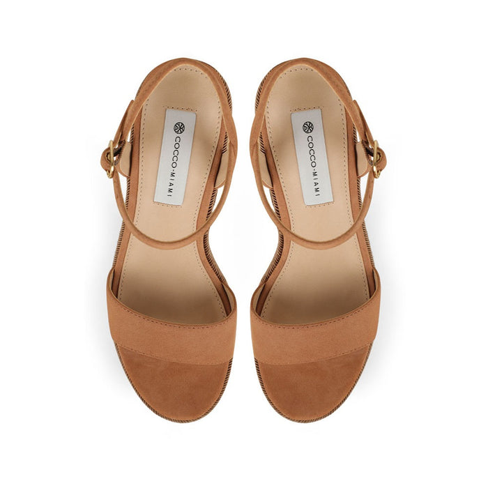 Isabela Platform Nude Leather, view 4