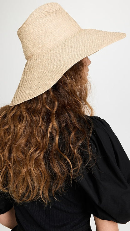 Janessa Leone Tinsley Wide Brim Straw Hat Raffia – Natural (Medium)