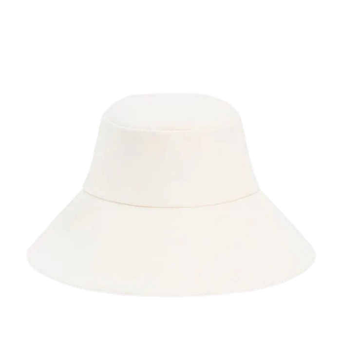 Janessa Leone Walker Bucket Organic Cotton Travel Hat – Off White (Medium)