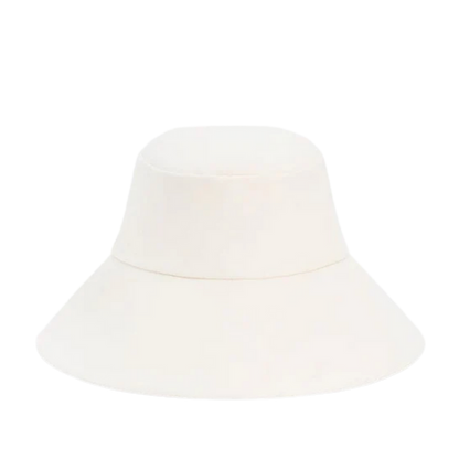 Janessa Leone Walker Bucket Organic Cotton Travel Hat – Off White (Medium)