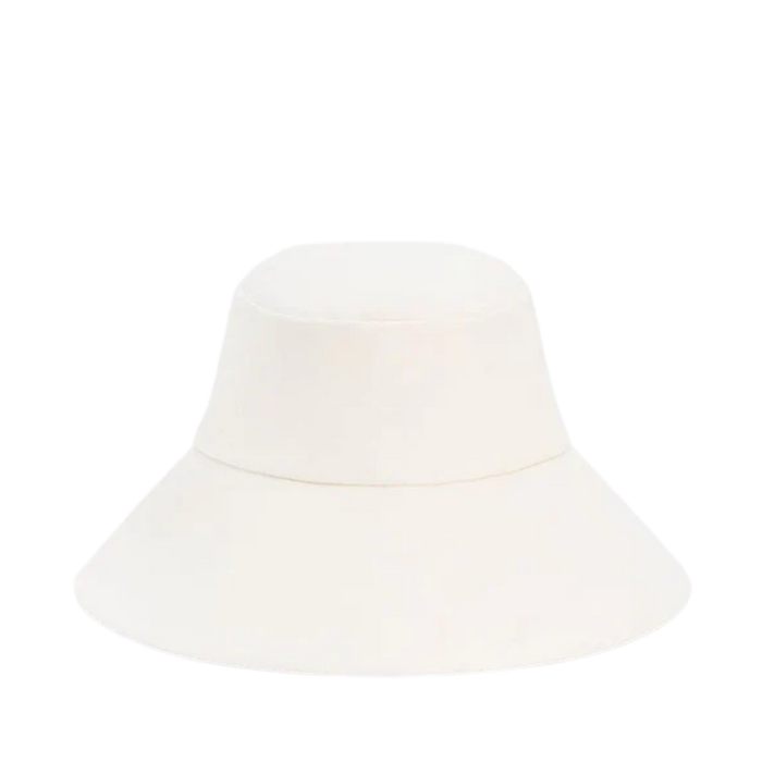 Janessa Leone Walker Bucket Organic Cotton Travel Hat – Off White (Medium)