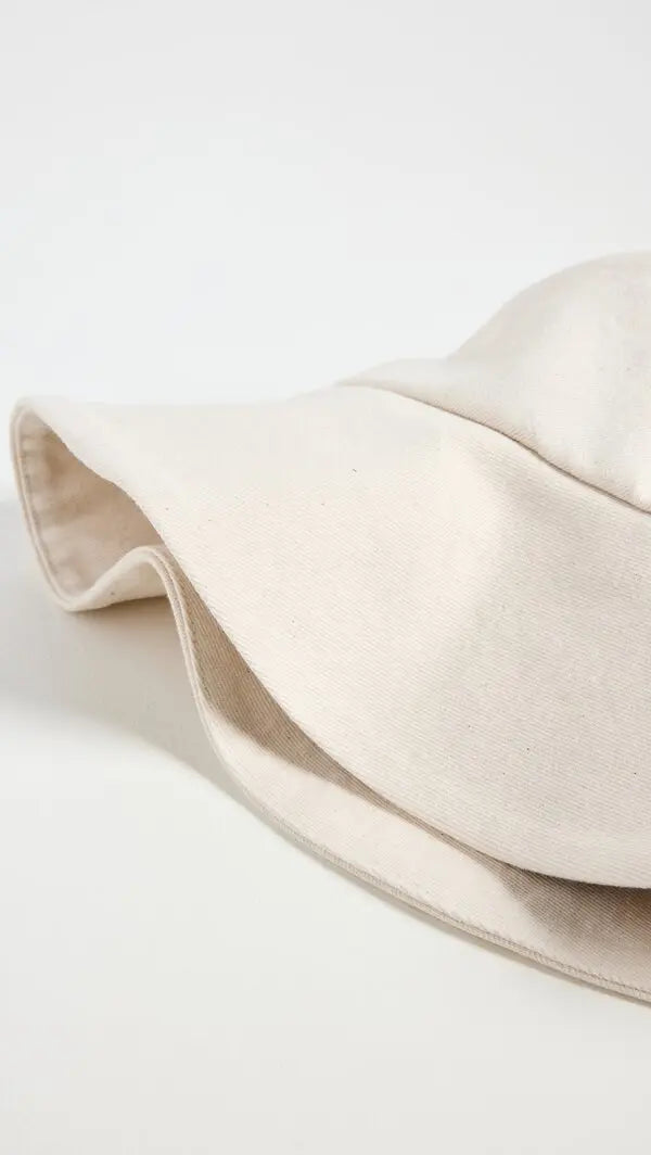 Janessa Leone Walker Bucket Organic Cotton Travel Hat – Off White (Medium)