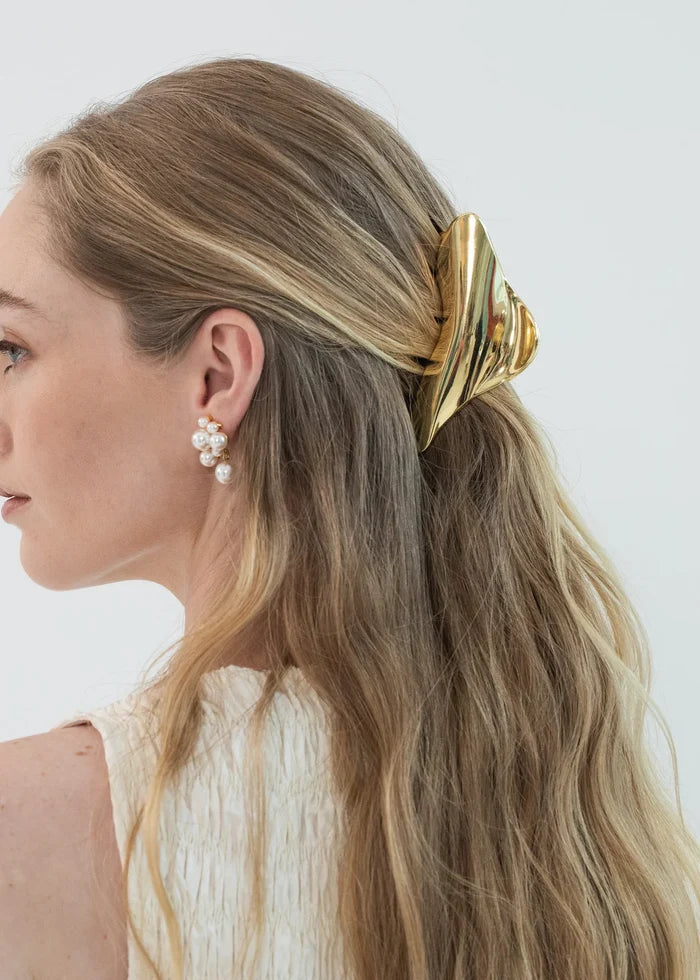 Jennifer Behr Amira Jaw Claw Clip 18K Gold-Plated – Gold Hair Clip, One Size