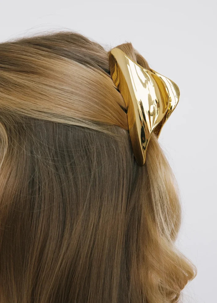 Jennifer Behr Amira Jaw Claw Clip 18K Gold-Plated – Gold Hair Clip, One Size