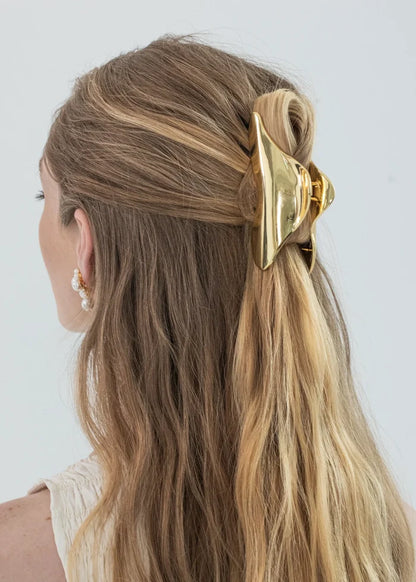 Jennifer Behr Amira Jaw Claw Clip 18K Gold-Plated – Gold Hair Clip, One Size