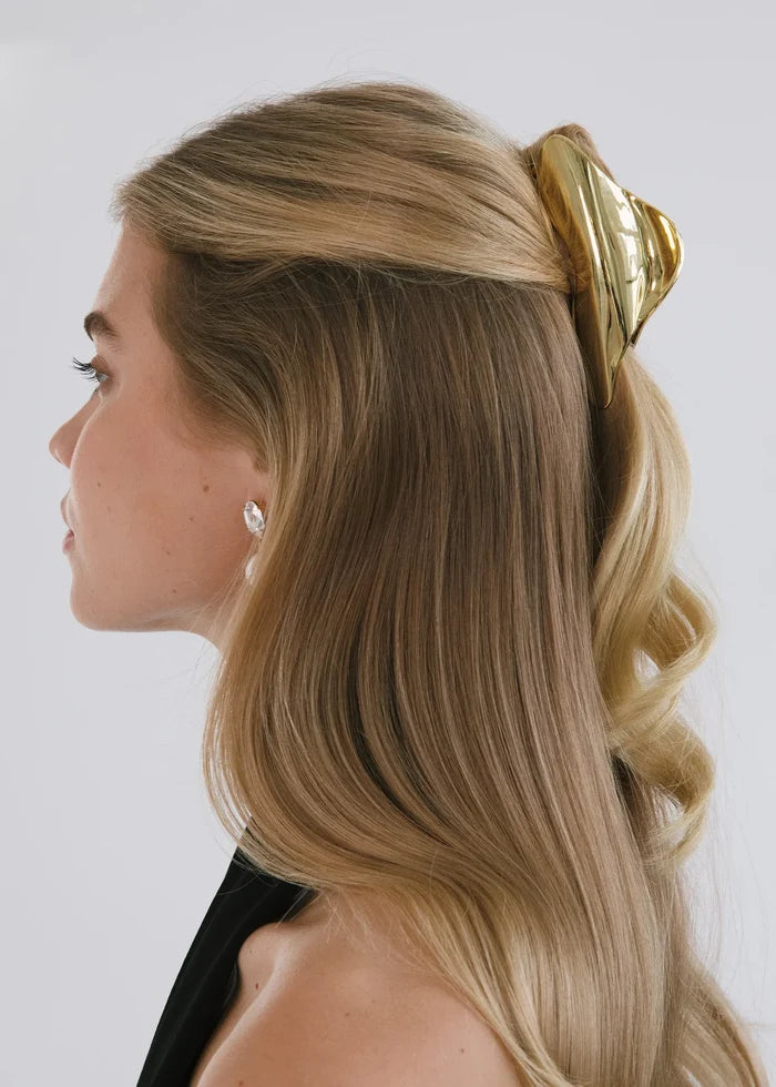 Jennifer Behr Amira Jaw Claw Clip 18K Gold-Plated – Gold Hair Clip, One Size