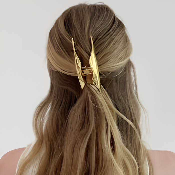 Jennifer Behr Amira Jaw Claw Clip 18K Gold-Plated – Gold Hair Clip, One Size