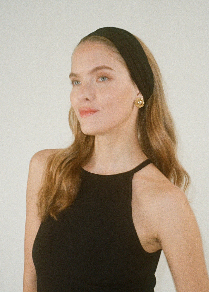 Jennifer Behr Caryann Gold Stud Earrings – Chain-Wrapped Design, One Size