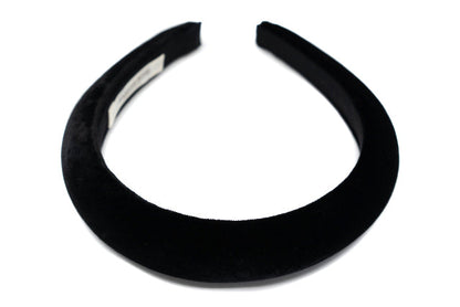 Jennifer Behr Tori Velvet Headband – Black Silk Velvet Hair Band, One Size