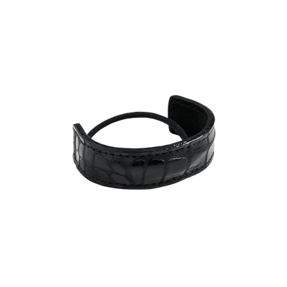 Jennifer Behr Women's Mini Leather Pony Wrap, Black Croc, One Size